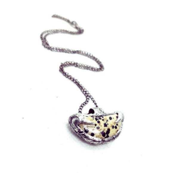 Gothic Dalmatian Jasper Crystal Necklace - Picture 8 of 12